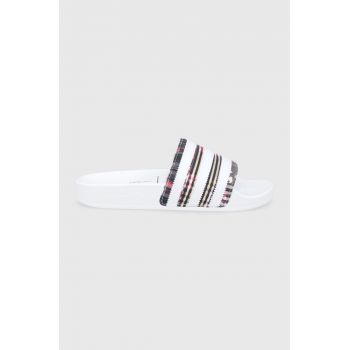 Adidas Originals Papuci H00569 femei, culoarea alb