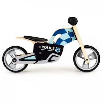Bicicleta de echilibru din lemn cu roti EVA Ecotoys LC-V1330 Politie la reducere