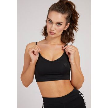 Bustiera cu barete multiple si logo pentru fitness Bustiera cu barete multiple si logo pentru fitness