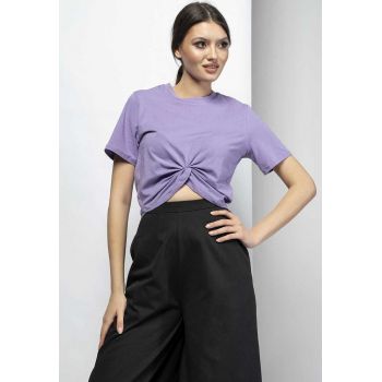 Tricou crop cu design innodat