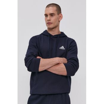 Adidas Bluză H12216 bărbați, culoarea albastru marin, material neted de firma original