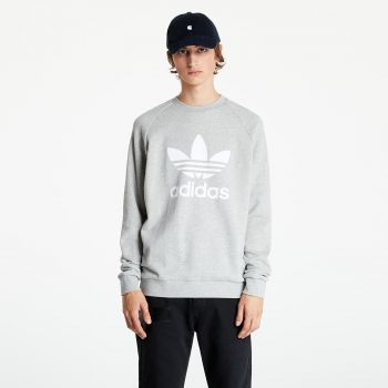 adidas Trefoil Crew Medium Grey Heather/ White la reducere