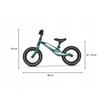 Bicicleta usoara Bart Air fara pedale roti gonflabile reglabila 12 inch Green Forest Lionelo la reducere