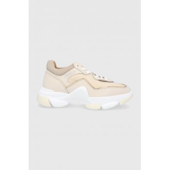 Furla Pantofi culoarea bej, cu platformă de firma originali Furla Pantofi culoarea bej, cu platformă de firma originali