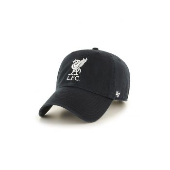 47brand șapcă EPL Liverpool culoarea negru, cu imprimeu