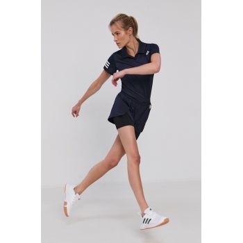 Adidas Performance Pantaloni scurți H38799 femei, culoarea albastru marin, cu imprimeu, medium waist