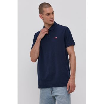 Levi's tricou polo bărbați, culoarea bleumarin, material uni 35883.0005-Blues