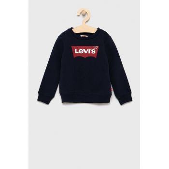 Levi's Bluză copii culoarea albastru marin, cu imprimeu de firma original