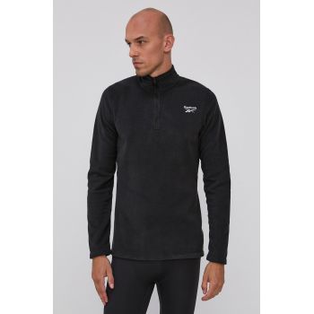 Reebok Bluză GR8959 bărbați, culoarea negru, material neted