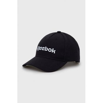 Reebok șapcă H36572 culoarea negru, cu imprimeu