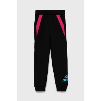 Adidas Performance Pantaloni copii H40241 culoarea negru, material neted