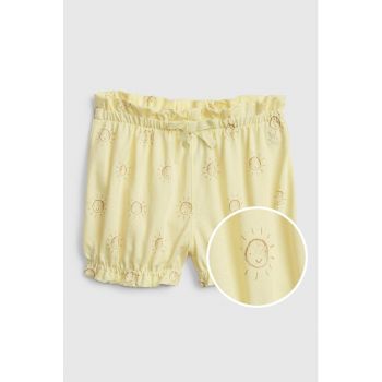 Pantaloni scurti din bumbac organic cu model grafic