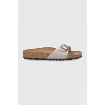 Birkenstock Șlapi de piele Madrid femei, culoarea auriu 1020632.Taupe-Taupe