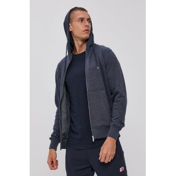 !SOLID Bluză bărbați, culoarea albastru marin, material neted