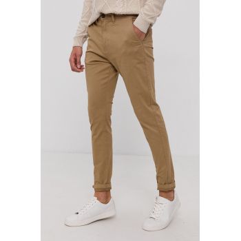 !SOLID Pantaloni bărbați, culoarea galben, cu fason chinos de firma originali