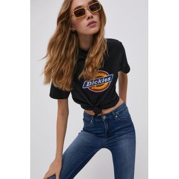 Dickies tricou femei, culoarea negru DK0A4XCABLK-BLACK