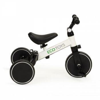 Tricicleta 4 in 1 cu pedale detasabile Ecotoys YM-BB-6 alb ieftina