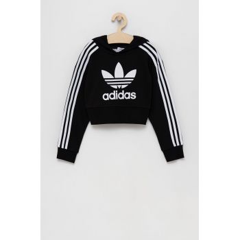 Adidas Originals Bluză copii H32337 culoarea negru, cu imprimeu de firma originala