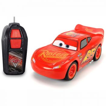 Masina Cars Dickie Toys 3 Single-Drive Lightning McQueen cu Telecomanda