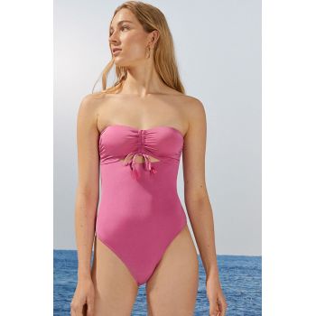 Women Secret Costum de baie culoarea roz, cupa usor rigidizata ieftin