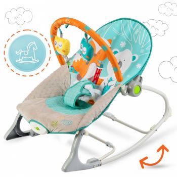 Balansoar cu vibratii vulpita si ursul Ricokids 7309 turcoaz de firma original