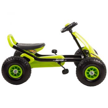 Kart cu pedale si roti gonflabile Driver Kidscare verde de firma original