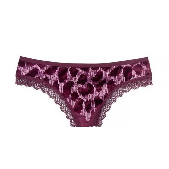 Sequin Leopard Thong Panty M