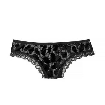 Sequin Leopard Thong Panty XS