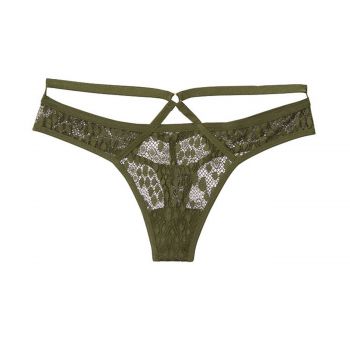 Snake Lace Caged Thong Panty L