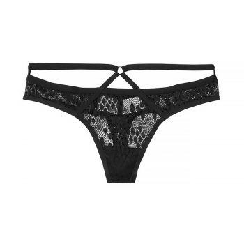 Snake Lace Caged Thong Panty M