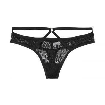 Snake Lace Caged Thong Panty XS