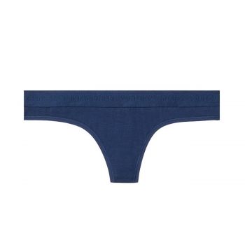 Stretch Cotton Logo Thong Panty XS