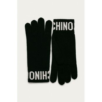Moschino manusi de lana culoarea negru