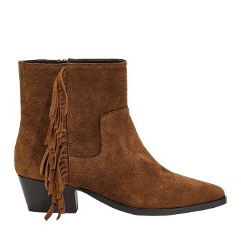 Suede leather ankle boots 40