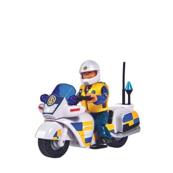 Pompierul Sam Police Motocicleta Figurina