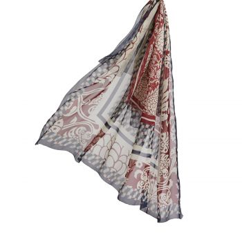 Silk chiffon shawl