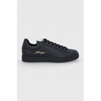 Emporio Armani Ghete de piele culoarea negru