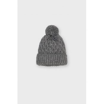 Mayoral Căciulă copii culoarea gri, din tricot gros