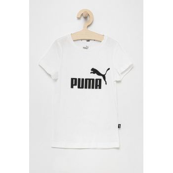 Puma Tricou de bumbac pentru copii 587029 culoarea alb ieftin