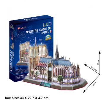 Puzzle 3D LED CubicFun Notre Dame De Paris