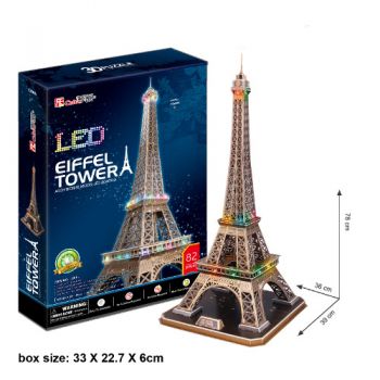 Puzzle 3D LED CubicFun Turnul Eiffel
