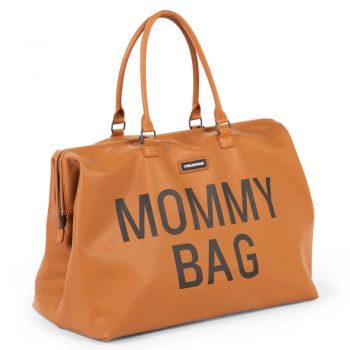 Geanta de infasat Childhome Mommy Bag piele ecologica Maro de firma original