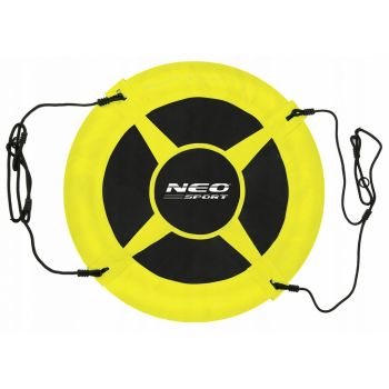 Leagan tip cuib pentru copii XXL 95 cm,cadru din otel,husa impermeabila si rezistenta din material Oxford 600D,greutate suportata 150 kg Neo-Sport Galben