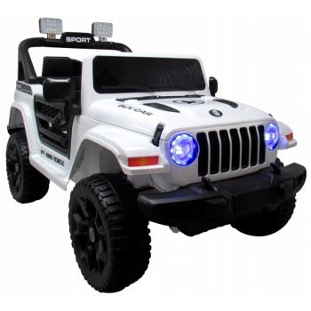 Masinuta electrica cu telecomanda si functie de balansare Jeep X10 TS-159 R-Sport alb ieftina