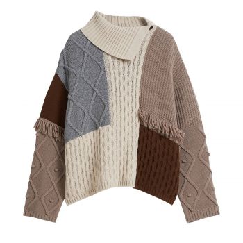 Wool yarn sweater S