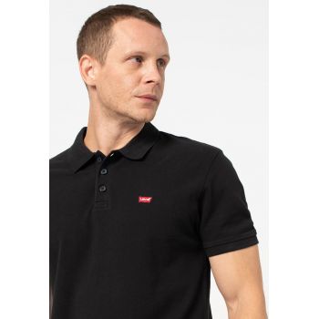 Tricou polo din bumbac cu broderie logo la reducere