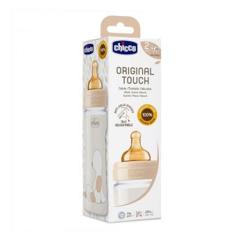Biberon Chicco Original Touch PP 250 ml tetina cauciuc flux reglabil unisex 2 luni+