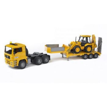 BRUDER - CAMION INCARCARE MAN TGA SI BULDOEXCAVATOR JCB 4CX