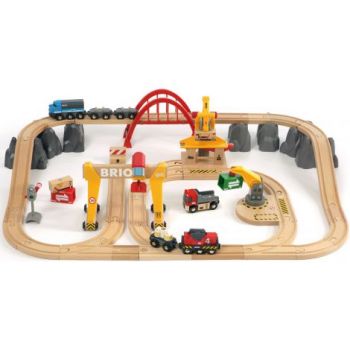 Set deluxe cale ferata cu trenuri de marfa 33097 Brio la reducere