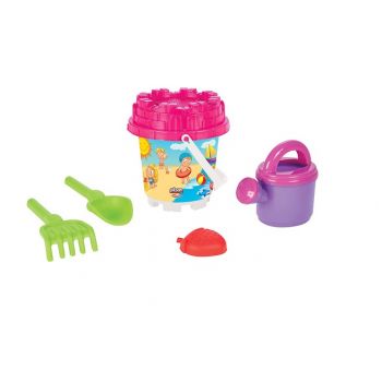 Set galetusa si forme pentru nisip Mini Castle Pink